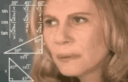 Confused Math Lady Calculating